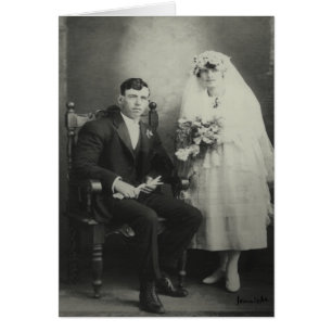 Cartão Dia de Casamento de 1925