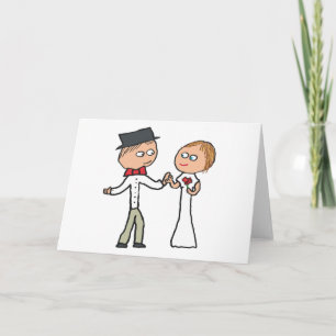 Cartão Dia de Casamento de Noiva e de Noite