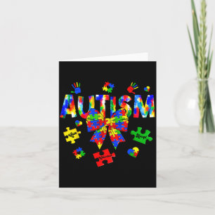Cartão Dia de Conscientização do Autismo Laço Coquette Pe
