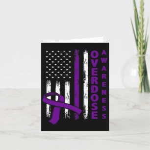 Cartão Dia de Conscientização EUA Bandeira Americana Sobr