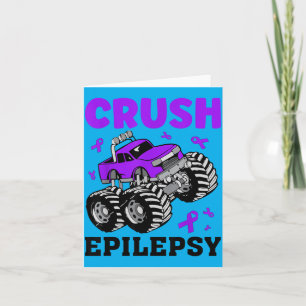 Cartão Dia de Conscientização sobre Epilepsia Esmagadora