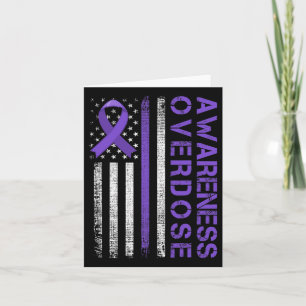 Cartão Dia de Conscientização sobre Overdose EUA Bandeira