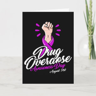 Cartão Dia de Conscientização sobre Sobredosagem de Droga