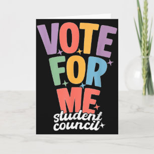 Cartão Dia de Eleição Escolar Divertido Vote Em Mim Conse