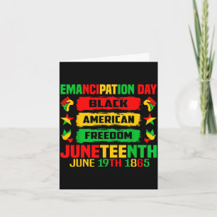 Cartão Dia de emancipação Juneteenth negro 19 de junho de