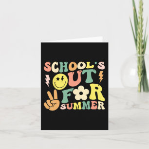 Cartão Dia De Escola Groovy Escolas Fecham Para O Verão P