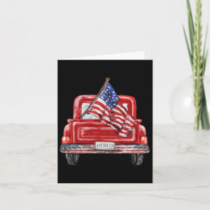 Cartão Dia de Independência de Bandeira Americana de 7 de