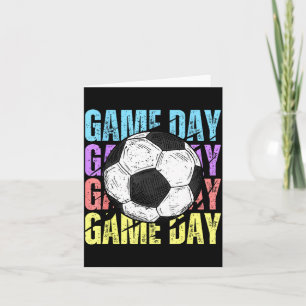 Cartão Dia de jogo retrô de futebol amantes vintage mãe d