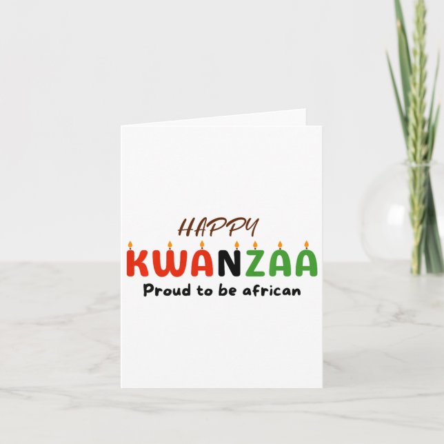 Cartão Dia de Kwanzaa (Frente)