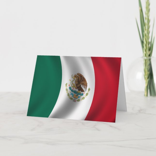 Cartão Día de la Bandera (Mexican Flag Day) (Frente)