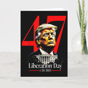 Cartão Dia de Libertação do Presidente Trump na Posse 202