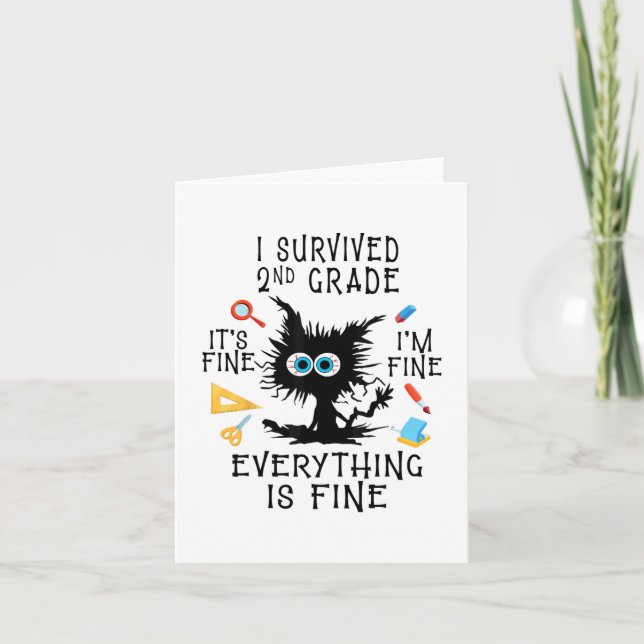 Cartão Dia De Licenciação De Estudantes Eu Sobrevivi Ao s (Frente)