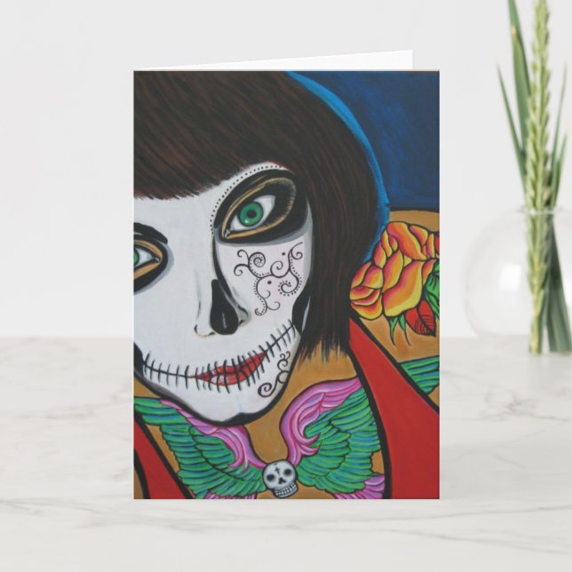 Cartão Dia De los Muertos (Frente)