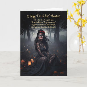 Cartão Dia de los Muertos Bonito Crânio de Açúcar