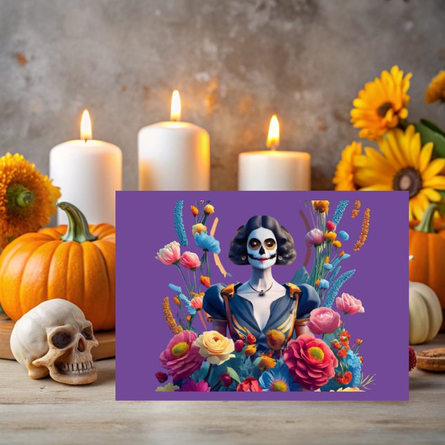 Cartão Día de los Muertos, celebración de amor y recuerdo (Criador carregado)