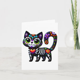 Cartão Dia De Los Muertos Cinco De Mayo Cat Sugar Skype M