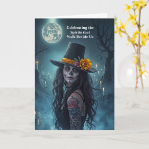 Cartão Dia de los Muertos da Bonito Morta