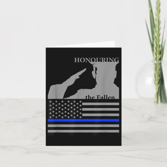 Cartão Dia de Memória dos Oficiais de Polícia _ Homenagea (Frente)