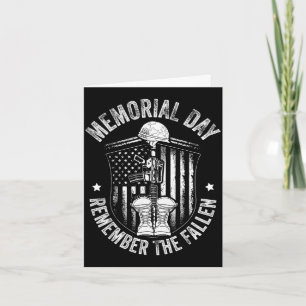 Cartão Dia de memória dos veteranos, lembre os veteranos