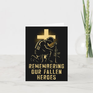 Cartão Dia de memorial lembrando nossos heróis caídos us