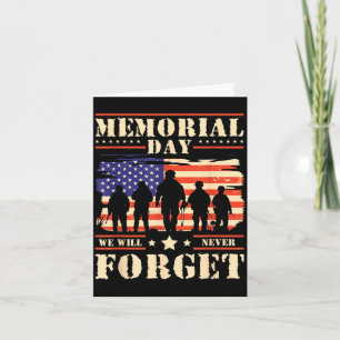 Cartão Dia de memorial que nunca esqueceremos 1 Dia de me