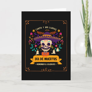 Cartão Dia de mortos Crânio dia dos mortos