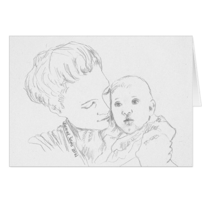 Cartão Dia de Natal: "Para nós, uma Criança é Nascer..." (Frente horizontal)