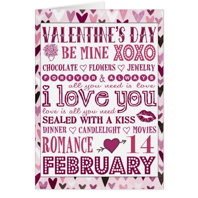 Cartão Dia de os namorados (Frente)