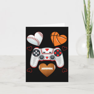 Cartão Dia de os namorados Boys Men Copiar Jogos Basquete