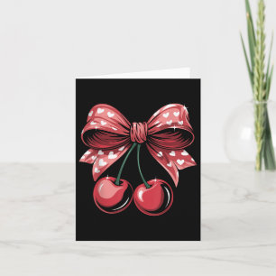 Cartão Dia de os namorados Cherry Heart Women Gir