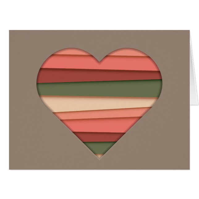 Cartão Dia de os namorados com amor cardíaco (Frente horizontal)