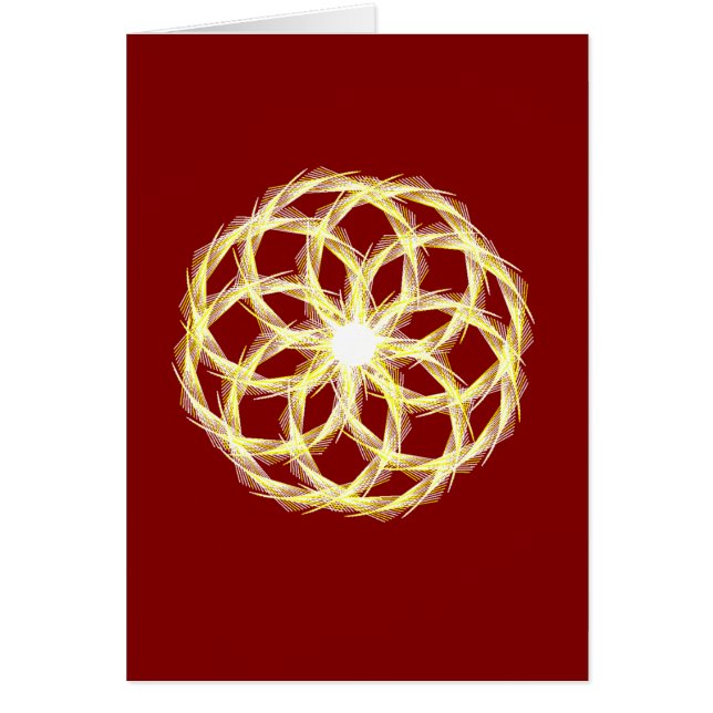 Cartão Dia de os namorados Crimson e Matemática Dourada,  (Frente)