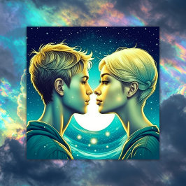 Cartão Dia de os namorados de Casal Romântico Personaliza