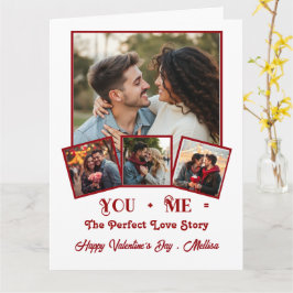 Cartão Dia de os namorados de fotos personalizado bonito