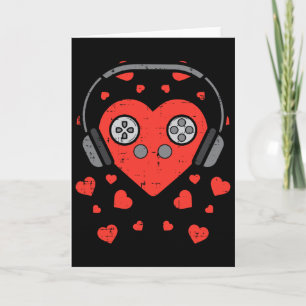 Cartão Dia de os namorados de jogos de vídeo "Heart Video