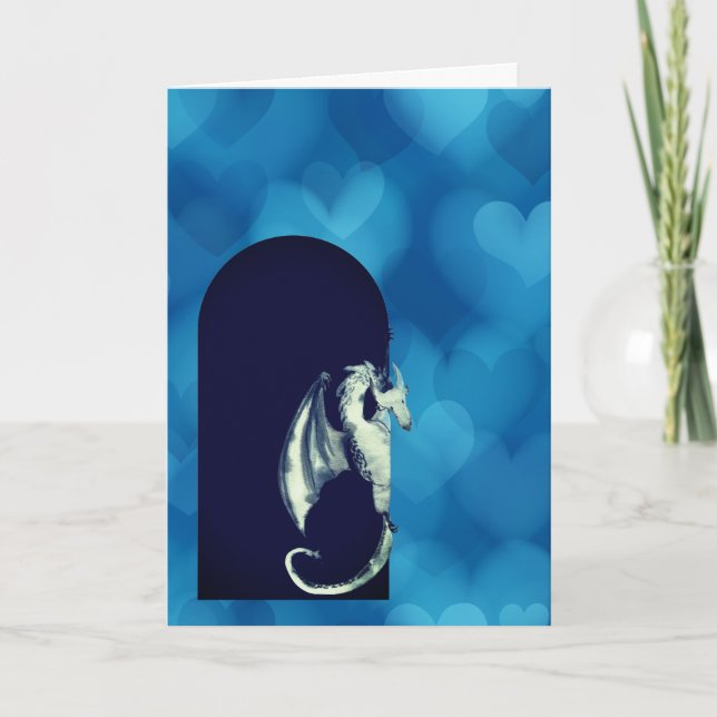 Cartão Dia de os namorados de neto do Dragão Azul (Frente)