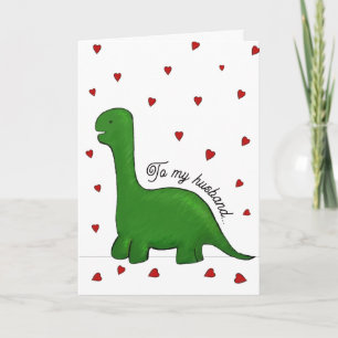 Cartão Dia de os namorados do Dinossaur