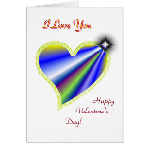 Cartão dia de os namorados, Eu Te Amo, Rainbow Heart