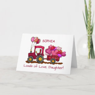 Cartão Dia de os namorados Filha Variedade de Amor e Cora