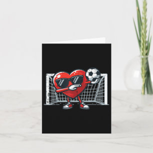 Cartão Dia de os namorados Futebol Heart Dab Soccer Men