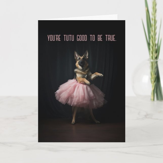 Cartão Dia de os namorados german shepherd (Frente)