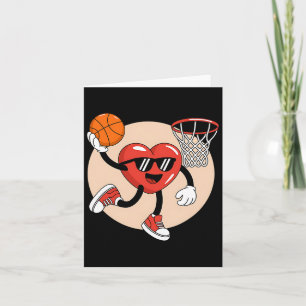 Cartão Dia de os namorados Heart Dunking Basball 2