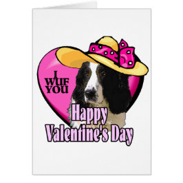Cartão Dia de os namorados Inglês Springer Spaniel