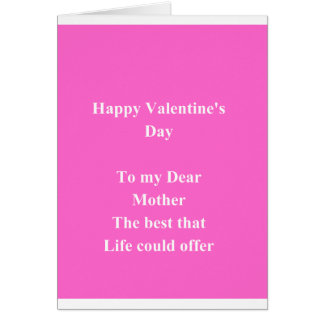 Cartão Dia de os namorados Mãe