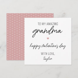 Cartão Dia de os namorados moderno e bonito para a vovó