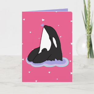Cartão Dia de os namorados Orca
