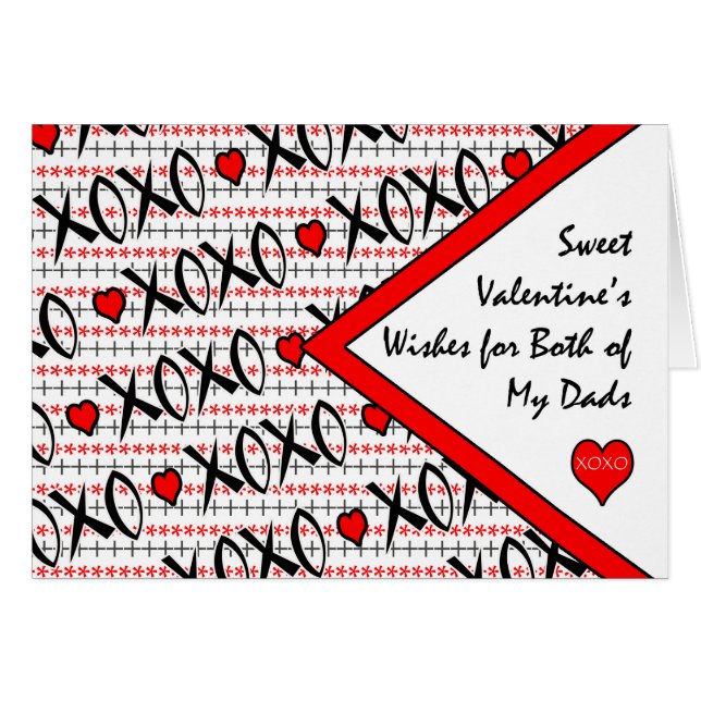 Cartão Dia de os namorados para os meus dois Pais, Design (Frente Horizontal)