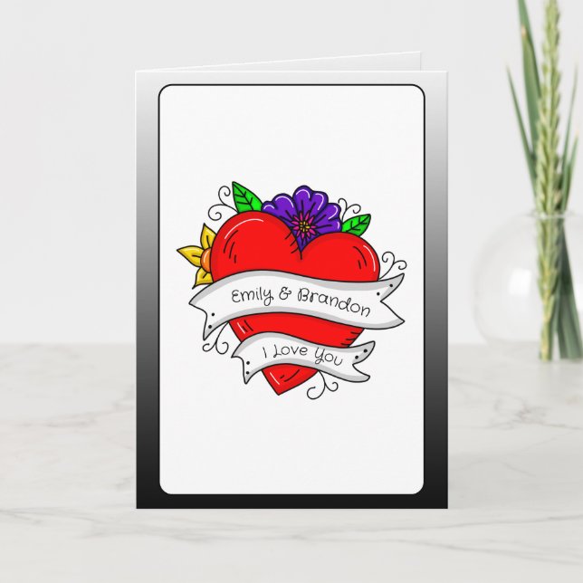 Cartão Dia de os namorados Personalizado (Frente)