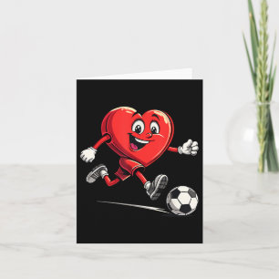 Cartão Dia de os namorados Que Joga Futebol Para Meninos