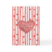 Dia de os namorados Red Stripes & Hearts